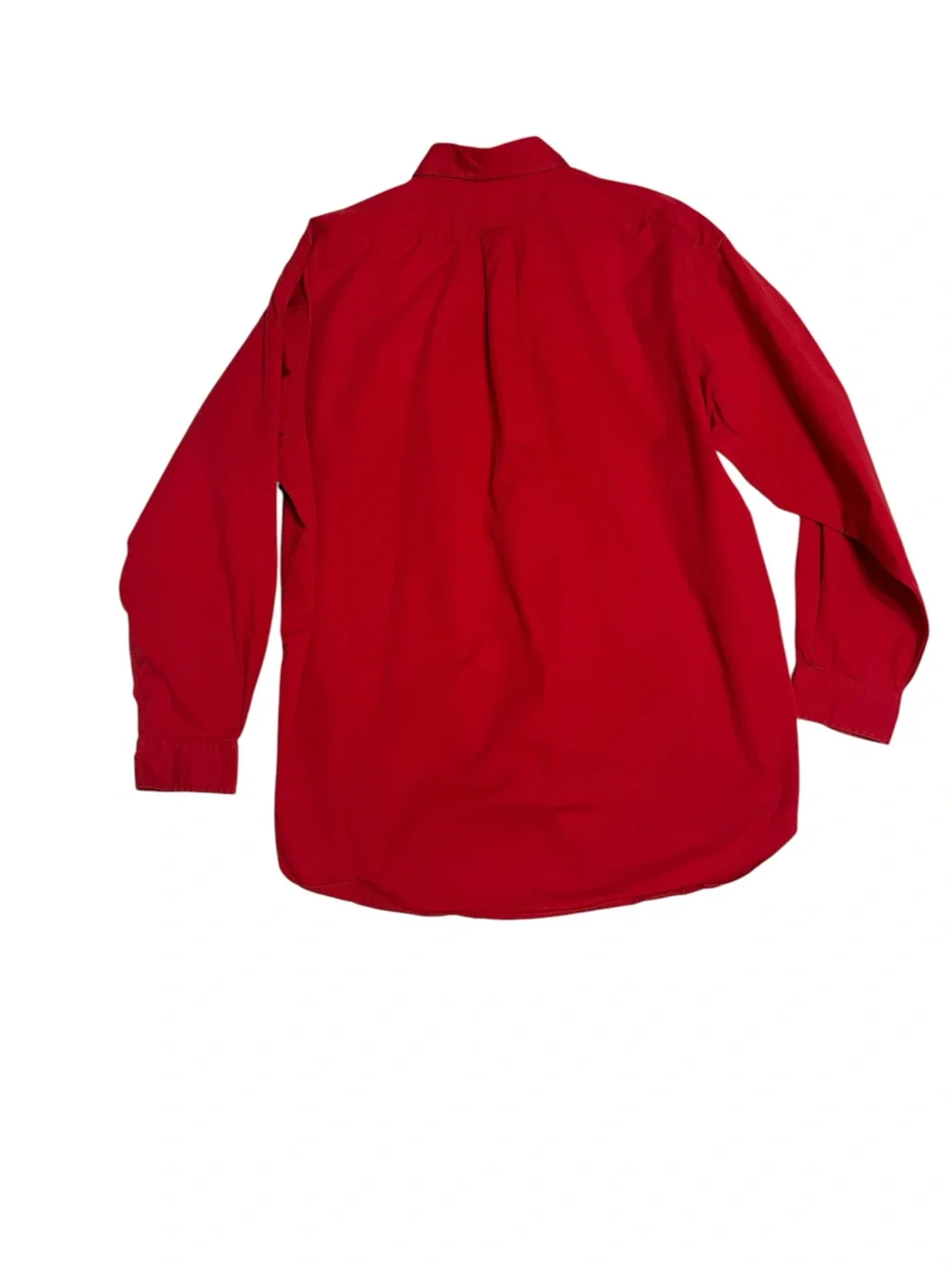 Ralph Lauren Blake Red Cotton Button Down Long Sleeve Shirt Vintage 90s Mens XL